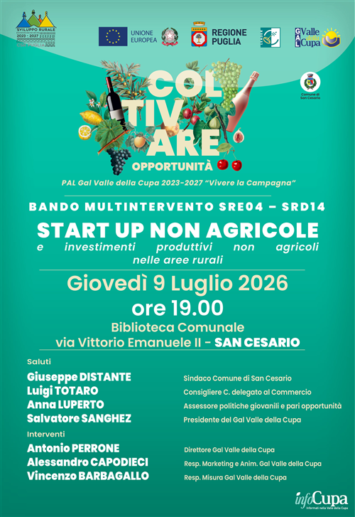 Gal Valle Della Cupa  Biblioteca Comunale Giovedi 9 Luglio Ore 19.00