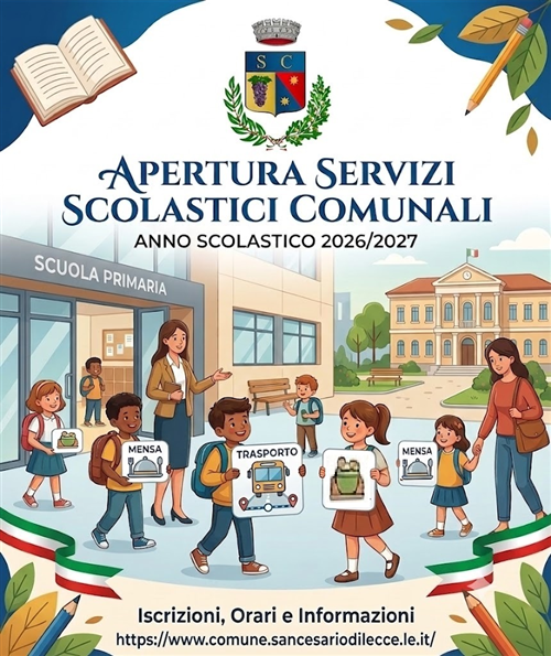 Apertura Iscrizioni Servizi Scolastici A.S. 2026/2027