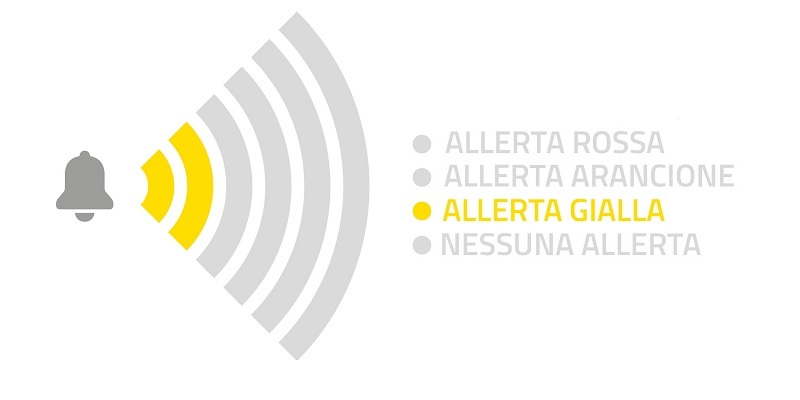 ALLERTA GIALLA  per TEMPORALI e per VENTO per il 17 settembre 2022